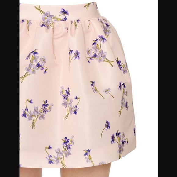 NWT | RedValentino Violet floral print mini skirt size Small - Picture 2 of 7